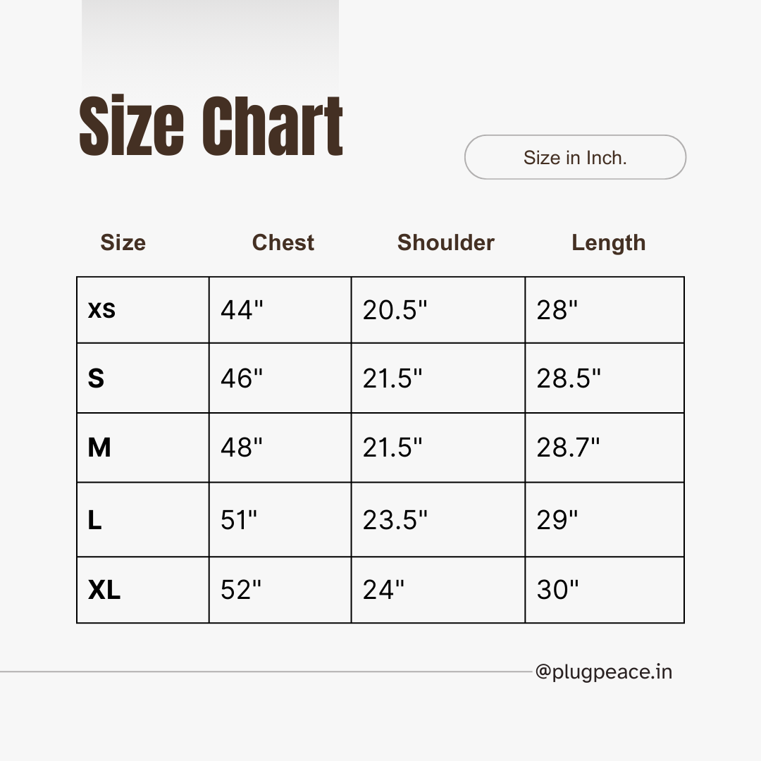 size chart hoodie